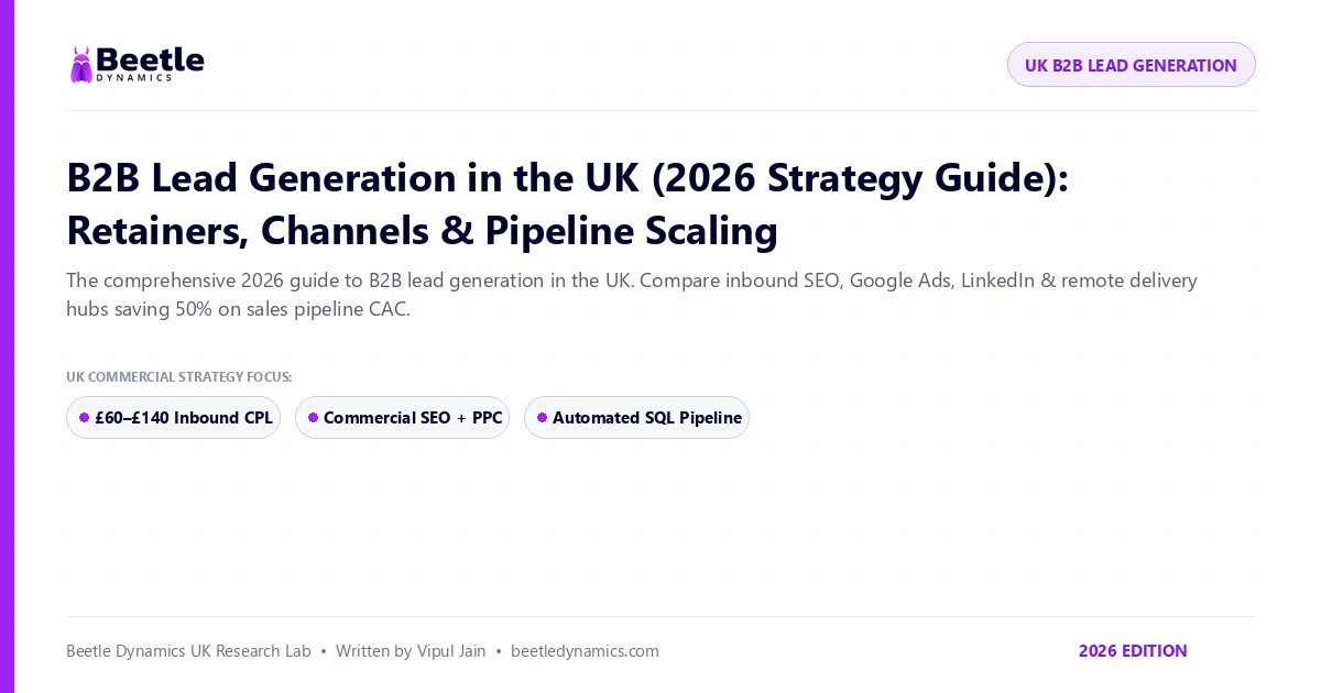 B2B Lead Generation Strategy Guide for UK Businesses by Beetle Dynamics