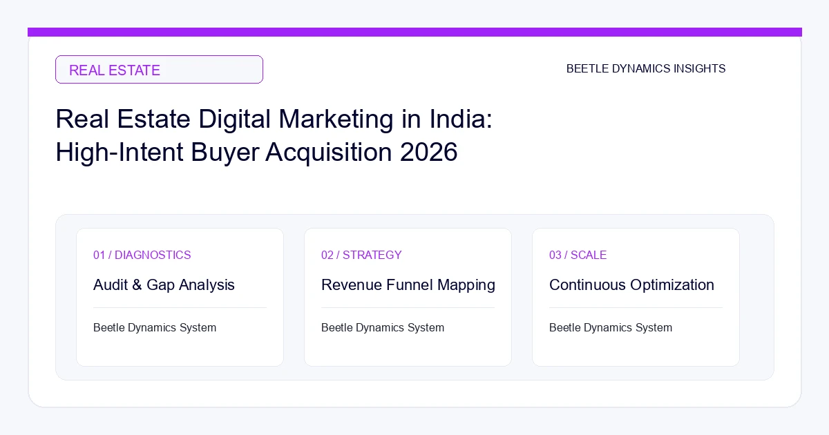 Real Estate Digital Marketing in India: High-Intent Buyer Acquisition 2026