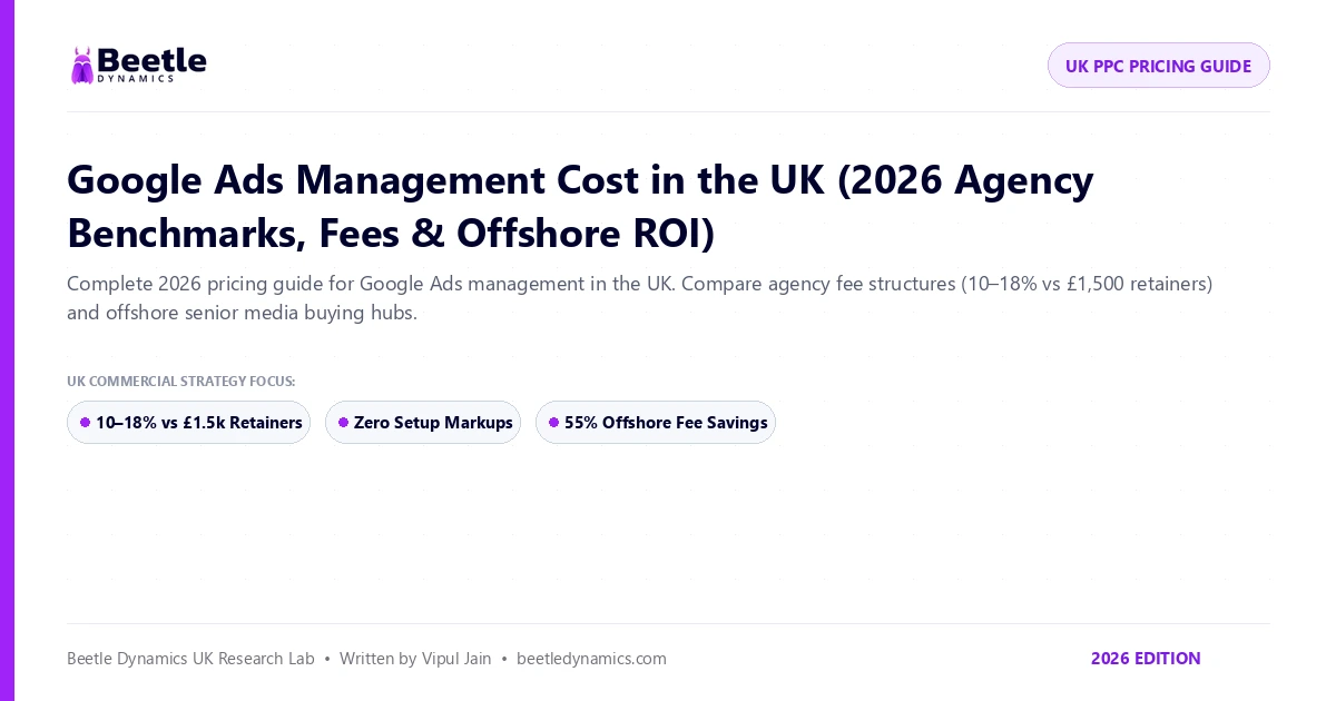 Google Ads Management Cost UK Agency Benchmarks by Beetle Dynamics