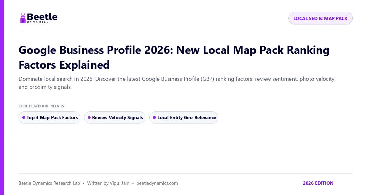 Google Business Profile Local Map Pack Ranking Factors 2026