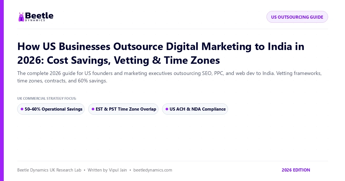 Outsource Digital Marketing to India from USA Guide by Beetle Dynamics
