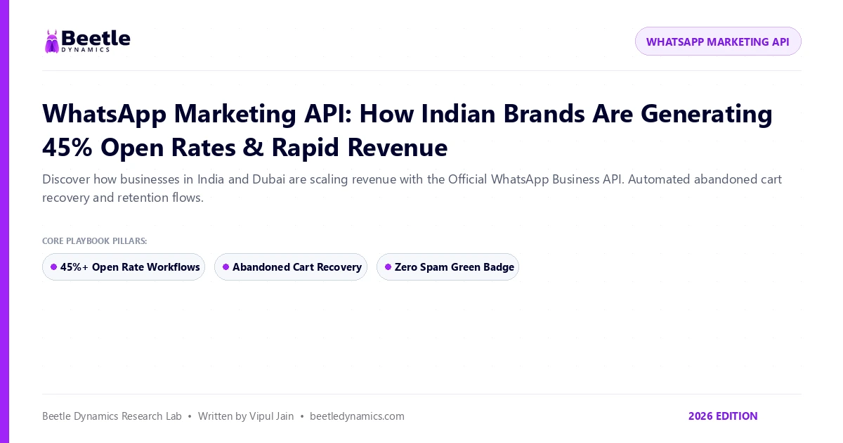 WhatsApp Marketing API Automation Strategy 2026